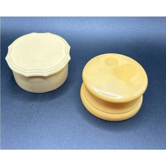 Ivory Pyralin Dolly Madison Vanity Covered Dish Celluloid 1920s with 1970s Dish - Picture 1 of 9